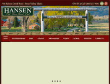 Tablet Screenshot of hansenguestranch.com